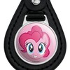My Little Pony Pinkie Pie Face Black Leather Keychain - 3 of 4