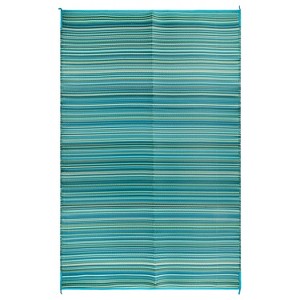 World Rug Gallery Contemporary Stripe Reversible Plastic Indoor and Outdoor Rugs - 1 of 4