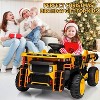 Pink 24V Two Seater Ride On Dump Truck For Kids Ages 3 To 10 With Parental Remote Control Realistic Construction Design Functional Bed Shovel Led Lig - 3 of 4