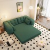 AENKYO Oversized Foldable Sofa Bed, 78.7” 3-in-1 Convertible Futon with Teddy Fabric & Fixed Frame, Space-Saving Design - 4 of 4