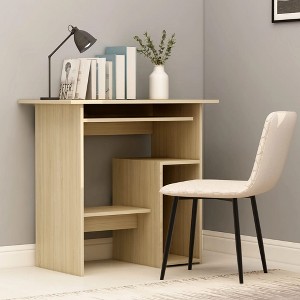 vidaXL Desk Sonoma Oak 31.5 in.x17.7 in.x29.1 in. Engineered Wood - 1 of 4