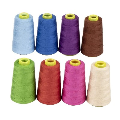 Juvale 8 Pack Sewing Thread Cotton Spools, 8 Colors (1700 Yards Each)