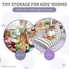 Butterfly Craze Bean Bag Chair Cover, Functional Toy Organizer, Fill with Stuffed Animals - Stuffing Not Included, Grey Stripes - 4 of 4