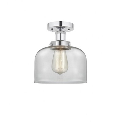 Bell - 1 Light Semi-Flush Mount In Industrial Style-8.25 Inches Tall and 6.5 Inches Wide