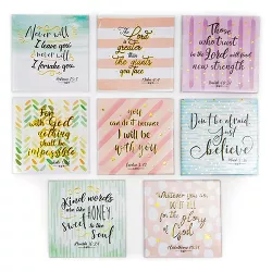 Paper Junkie 8 Pack Inspirational Christian Magnets with Bible Scripture Verses, 2.5 in