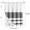 Americanflat 72x75 Hookless Shower Curtain - Abstract Grey White Shower Curtain with Sheer Panel, Snap-In Liner, and Grommets - 100% Polyester - 2 of 4