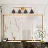 LNC Nero Modern Vanity Lights,Brushed Gray and Antique Gold/Antique Gold and Opal Glass, 2 Light/ 3 Light/4 Light - 4 of 4