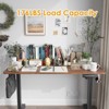 NicBex 40" Electric Height Adjustable Standing Desk,Sit Stand Computer Desk with Sturdy Steel Frame,Hooks,Home Office Desk with Splice Board,Brown - 2 of 4
