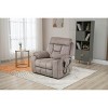 Oversized Chenille Power Lift Recliner Chair with Dual OKIN Motors, Massage, Heating, 180¡ã Lay Flat, and 2 Cup Holders - 3 of 4