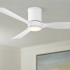 Casa Vieja 56" Keel Modern Indoor Outdoor Ceiling Fan 3 Blade LED Light Remote Control Matte White Finish Bedroom Patio Living Room Hugger Damp Rated - 2 of 4