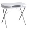 NicBex Contemporary Computer Desk with Open Storage Shelves & Metal Legs for Work Home Office Ergonomic Design - 3 of 4