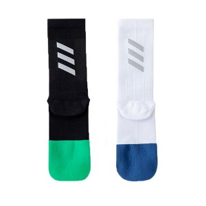 Anna-Kaci Women's Reflective Compression Sports Socks with Breathable Fabric and Night Visibility Design 2-Pack - 1 of 4