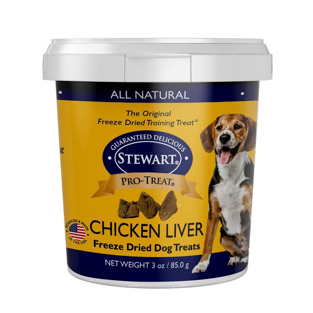 Photos - Dog Food Stewart Freeze-Dried Chicken Liver Dog Treat - 3oz Tub 