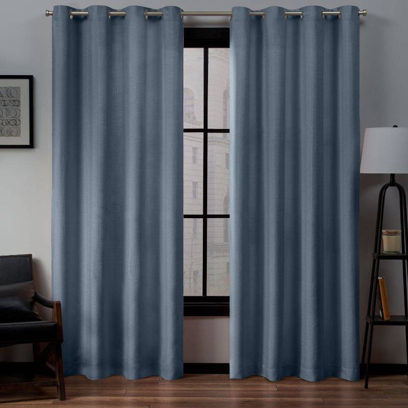 Set of 2 Loha Linen Window Curtain Panel - Exclusive Home&#153;, 1 of 13