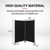 Proman Products Galaxy II Room Divider – Water-Repellent Black Fabric, Black Metal Frame, Large 74.25" Wide, Indoor/Outdoor Use - 3 of 4