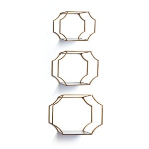 Plum & Post Hudson Mirrored Wall Shelves Set of 3 - 1 of 2