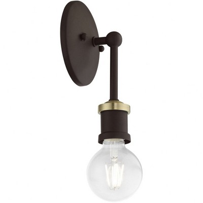Bronze and Antique Brass 1-Light Vanity Sconce