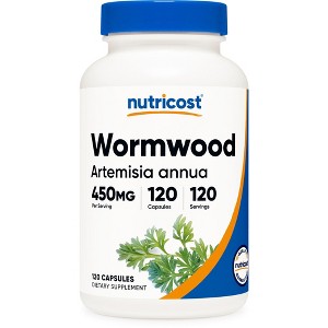 Nutricost Wormwood Capsules (450mg) 120 Capsules - Vegetarian Caps, Gluten Free and GMO-Free - 1 of 4
