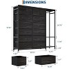 coucheta 16 Drawers Dresser with Clothes Rack, Tall Dresser for Bedroom, Generous Storage, Easy Assembly, Living Room, Entryway, Hallway - 2 of 4