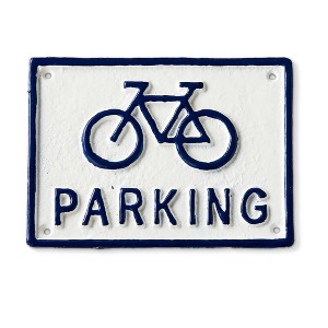 Tag Bicycle Parking Wall Sign - Durable Garden Accessory, Easy to Clean, 7.5" L x 5.5" W, Perfect for Outdoor Spaces - 1 of 2