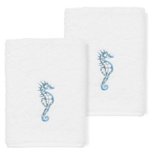 Linum Home Textiles 100% Turkish Cotton SOFIA Embellished Towel Set - 1 of 2