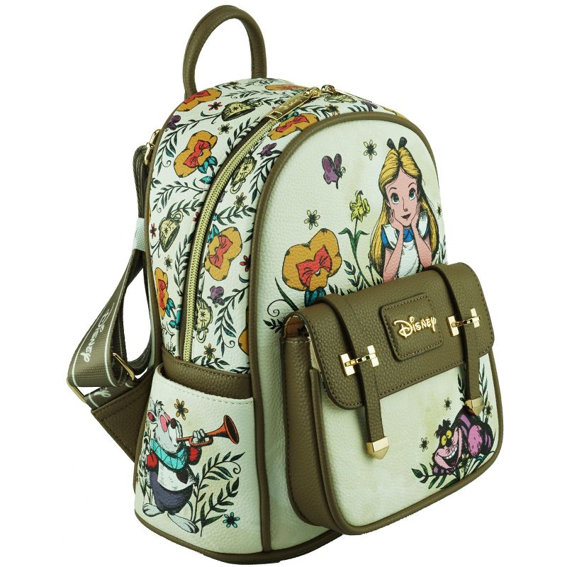 Alice in Wonderland WondaPop 11" Vegan Leather Fashion Mini Backpack, 3 of 6