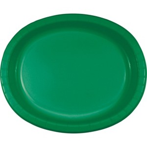 24ct Emerald Green Oval Plates Green - 1 of 2