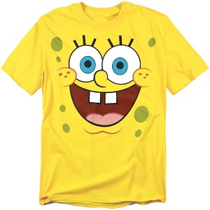 Spongebob Spongebob Goofy Smile Adult T-Shirt Yellow Large - 1 of 4