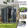 Outdoor Storage Shed, Resin Shed with Floor & Lockable Doors, All Weather Plastic Sheds with Window Dark Grey - 3 of 4