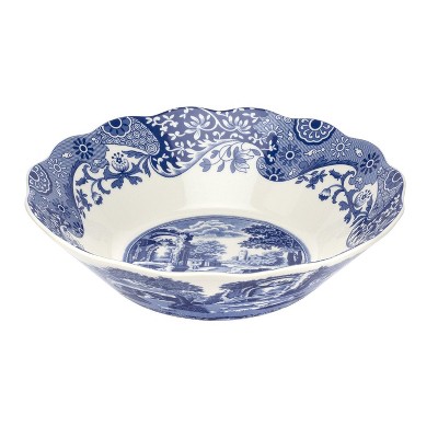 Spode Blue Italian 10 Inch Daisy Bowl - Blue/White