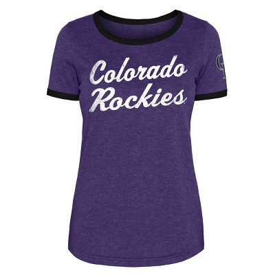 MLB Colorado Rockies Women's Bi-Blend Heather T-Shirt