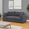 Coastal 79" Wide Corduroy Comfort Sofa - Leovsnove - 2 of 4