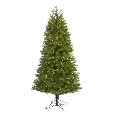 Nearly Natural 6.5' Vancouver Spruce Prelit Artificial Christmas Tree