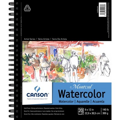 Canson Watercolor Pad 9"X12"-20 Sheets