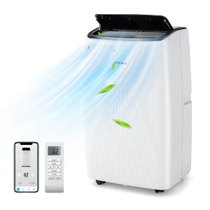 Costway 9200 BTU(14000 BTU ASHRAE) Portable Air Conditioner with Heat Smart WiFi Enabled Home AC Unit - 1 of 4