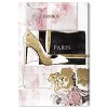 Oliver Gal 15" x 10" Glamorous Stacked Shoes Fashion and Glam Unframed Canvas Wall Art in Pink: Digital Print, Luxury Decor - 2 of 4