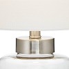 360 Lighting Canister Coastal Accent Table Lamp 20 1/2" High Clear Glass Fillable Sea Shells Off White Linen Drum Shade for Bedroom Living Room Kids - 3 of 4