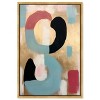 Art Remedy Glam Brooch of Gold Contemporary Shapes Abstract Wall Art Framed - 3 of 4