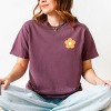 Simply Sage Market Too Much For You Front And Back Garment Dyed Tee - 2 of 4