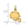Black Bow Jewelry 14k Yellow Gold Polished Football Helmet Pendant, 15mm - 4 of 4