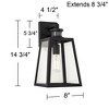 John Timberland Arrington Modern Outdoor Wall Light Fixture Black Dusk to Dawn Motion Sensor 14 3/4" Clear Glass for Post Exterior Barn Deck House - 4 of 4