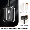 BAOURE 5.11" Black Crystal Pendant Light Fixture,Modern Kitchen Pendant Light Over Island,Indoor Crystal Mini Hanging Lighting for Kitchen Dining Room - 3 of 4