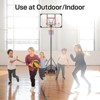 CuisinSmart Basketball Hoop, Adjustable Height 77"-102"(6.46ft - 8.53ft) Portable Backboard Outdoor Basketball Hoop with 33" Backboard for Adult - 3 of 4