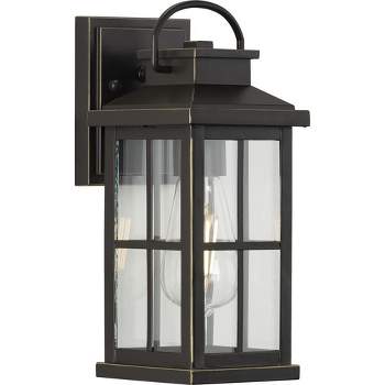 Progress Lighting Williamston 1-Light Antique Bronze Outdoor Wall Lantern with Clear Glass Shade