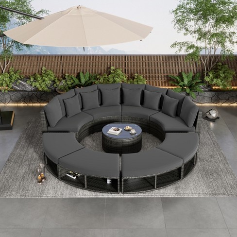 Semi circular garden online sofa