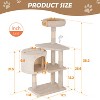FDW 36 Inch Cat Tree Cat Tower Tall with Scratching Posts Cozy Condo Multi-Level Furniture Activity Center Cat Furniture for Indoor Cats - 2 of 4
