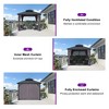 PURPLE LEAF Permanent Hardtop Gazebo Aluminum Frame Gazebo with Galvanized Steel Double Roof, UV-Resistant, Netting & Curtains included - Grey - 4 of 4