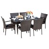 Delani 7pc Wicker Patio Dining Set - Brown - Christopher Knight Home - 2 of 4