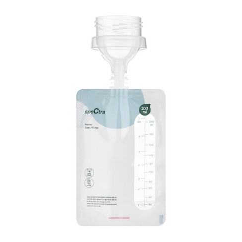 Spectra Simple Store Breast Milk Collection Storage Bags with Bottle  Connector - 10ct