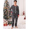 Matching Christmas Onesie, Print One Piece Pajamas, Hooded Holiday Sleepwear Nightwear for Men - 3 of 4